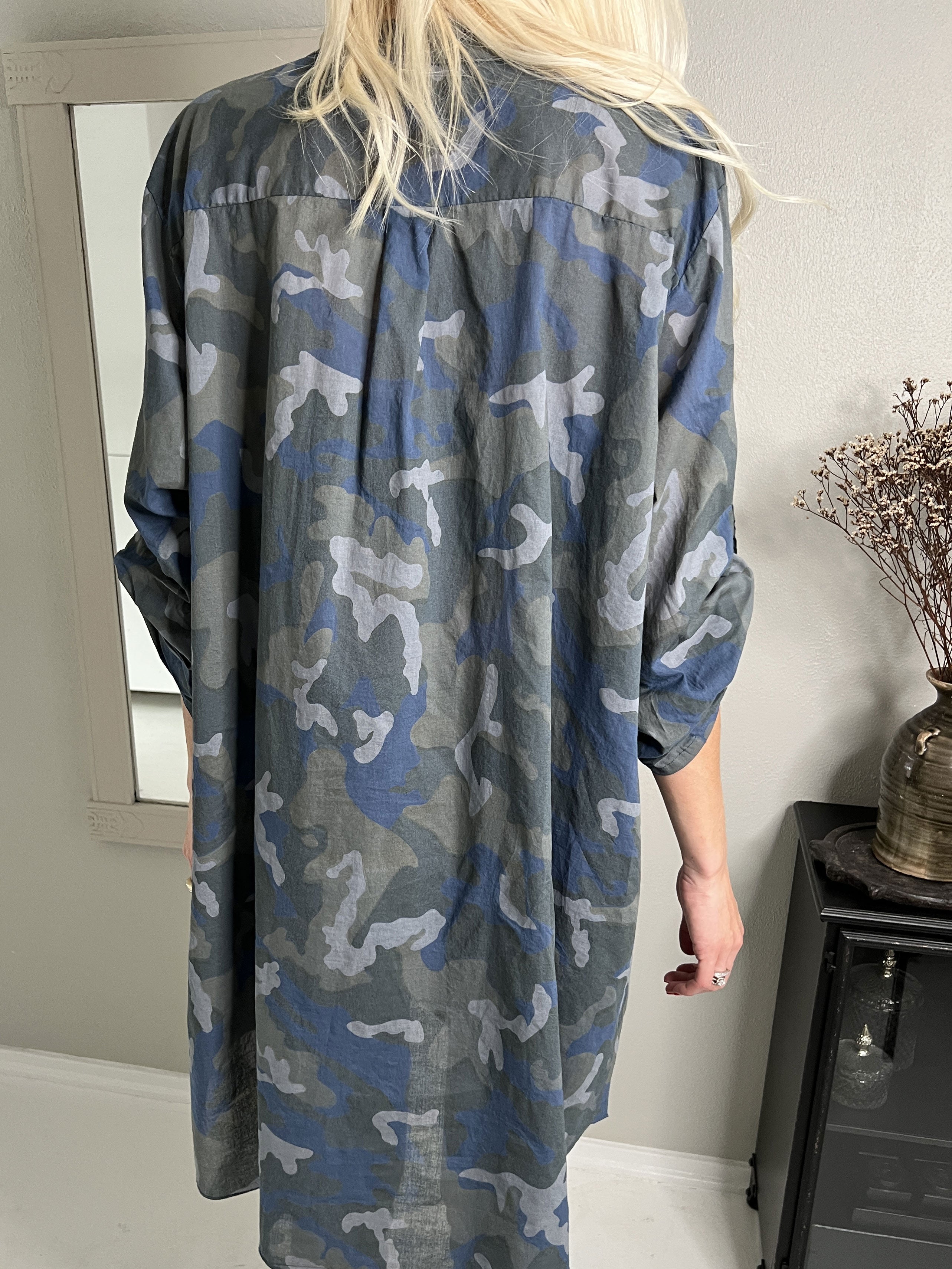 Berna Camo - Skjorte i camouflageprint med lommer